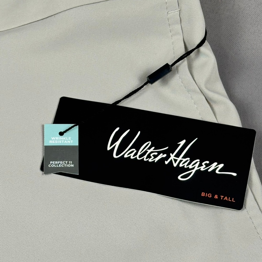 Walter‎ Hagen Mens Golf Pants 46x32 Khaki Perfect 11 Straight Fit MGA15200BT - Picture 7 of 9